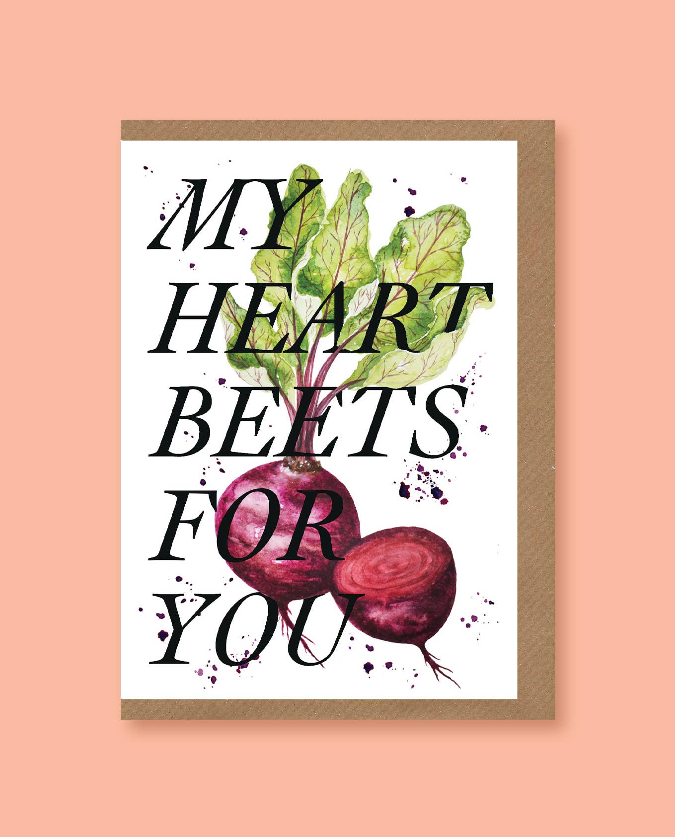 My Heart Beets For You card for wholesale by studio frewb