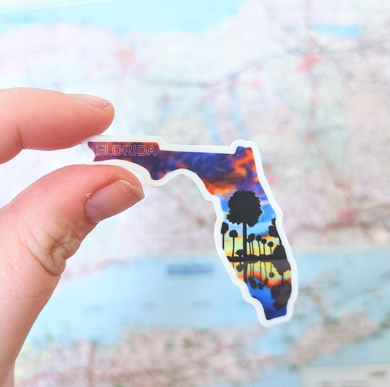 MADE BY DEE MARIE LLC – Adesivo por atacado – Adesivo estado da Flórida