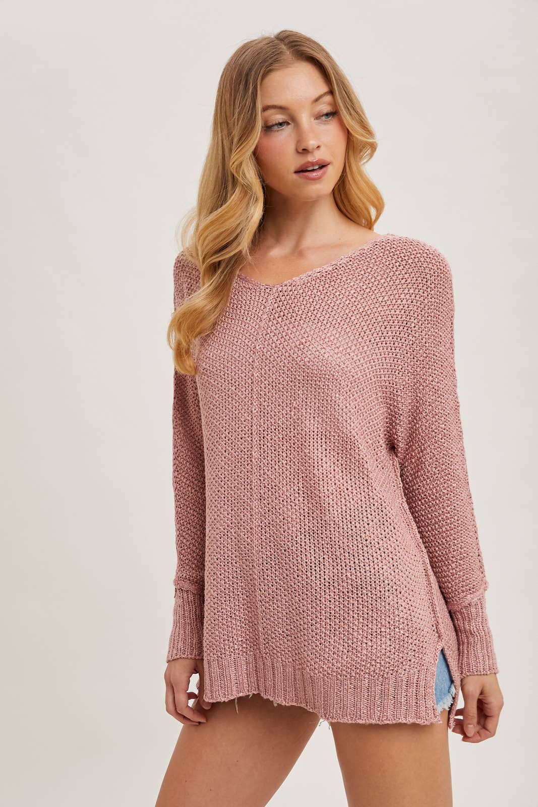 Bluivy - Wholesale Knit Sweater - Women's - REVERSE SEAM LOOSE FIT SWEATER49