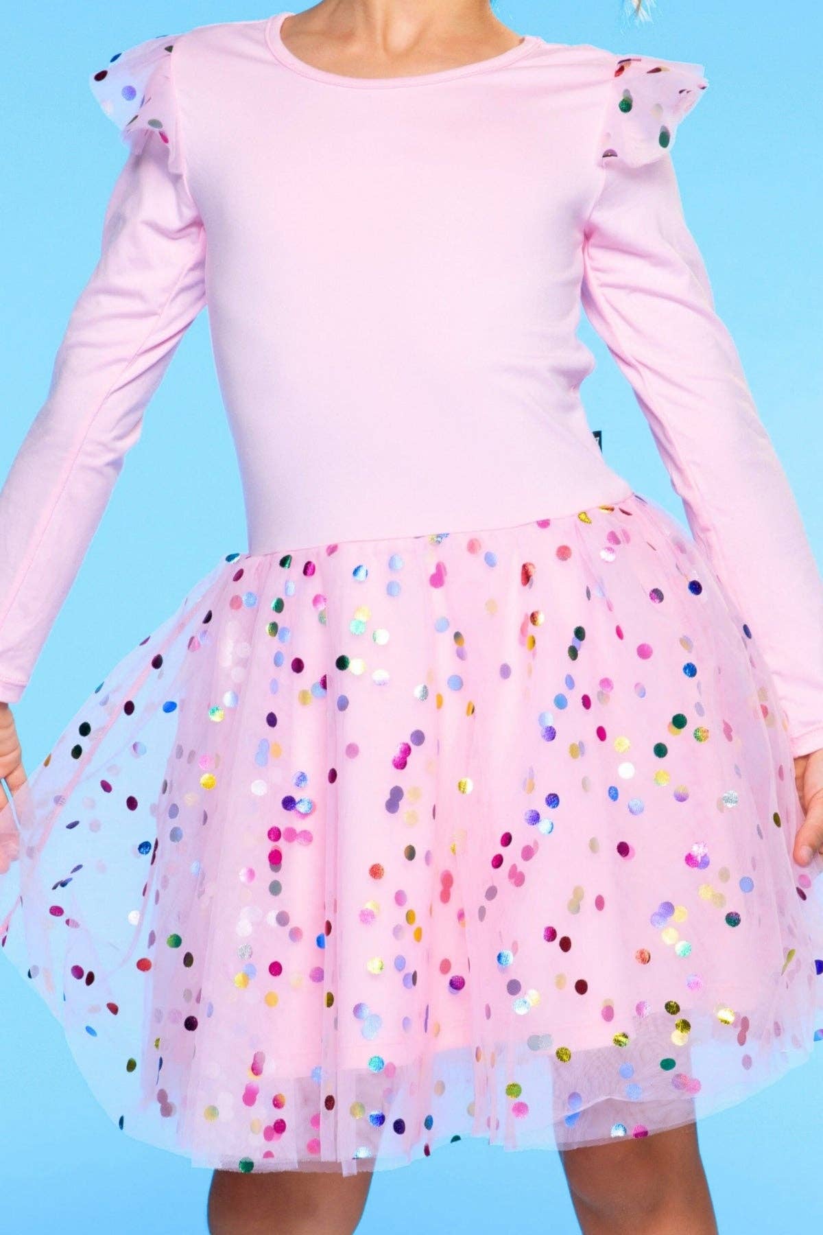 PixieLane - Wholesale Dress - Kids - Simply Soft Bow Back Be Happy Tulle Dress13