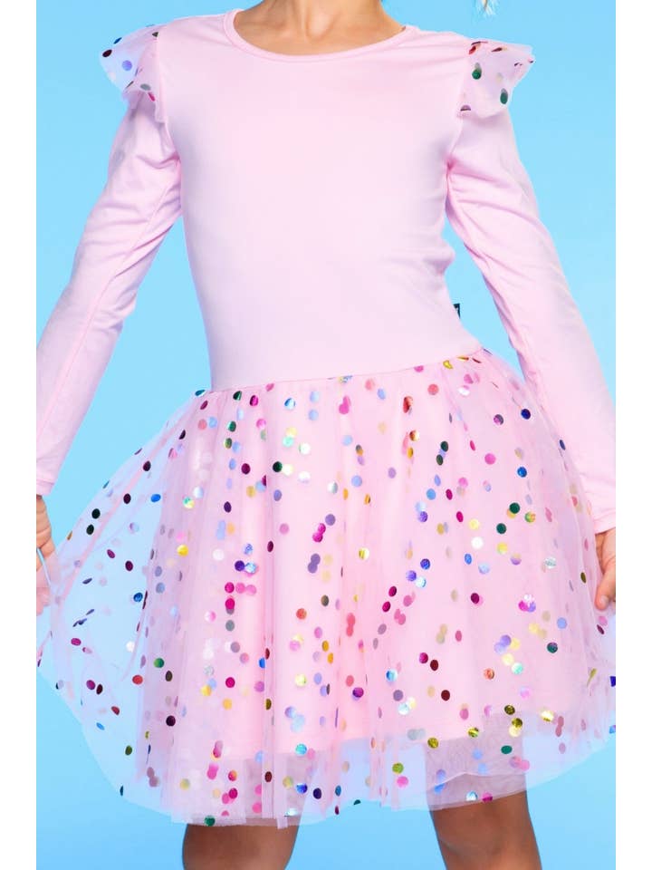 PixieLane - Wholesale Dress - Kids - Simply Soft Bow Back Be Happy Tulle Dress13