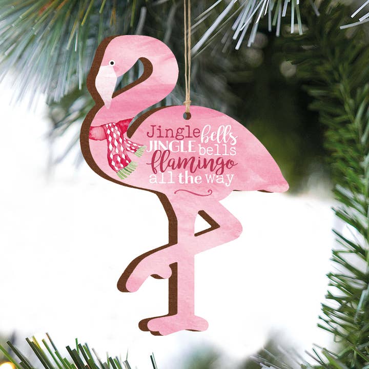 P. Graham Dunn - Vente Objets de décoration - Jingle Bells Jingle Bells Décoration intégrale en forme de flamant rose0