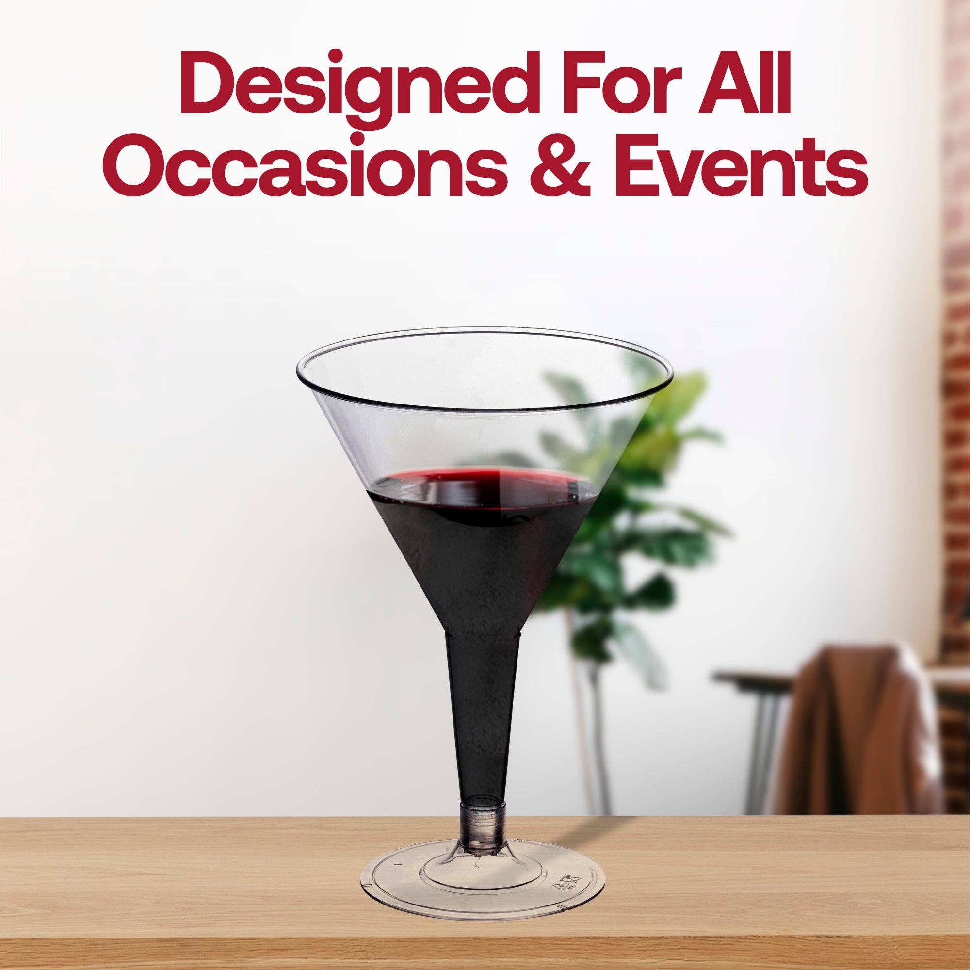 Smarty had a Party - Vendita all'ingrosso Bicchieri da cocktail/superalcolici - Bicchieri da martini in plastica trasparente da 6 oz - 192 pz6