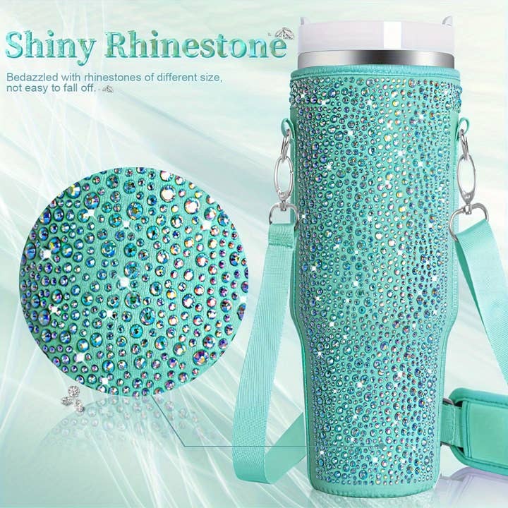 Crave by FW - Wholesale Crossbody Bag - Women's - 1pc Bling Water Bottle Carrier Bag For Stanley Quencher H2.0