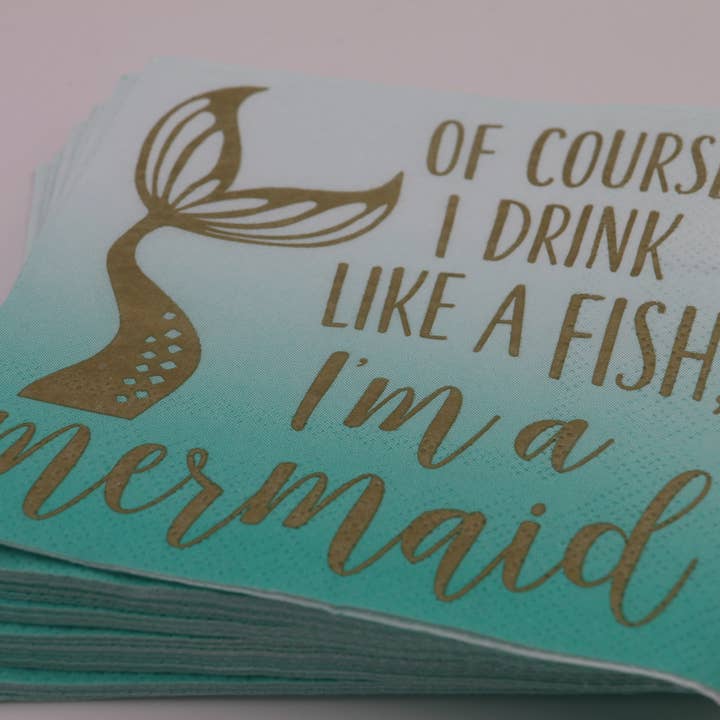 soiree-sisters - Wholesale Disposable Napkin - Funny Cocktail Napkins | I'm a Mermaid - 20ct2