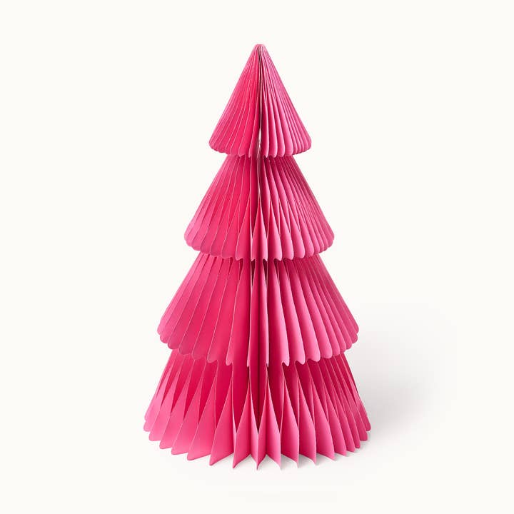 Albero di Natale di carta rosa 50 cm per la vendita all'ingrosso da parte di by Vivi.