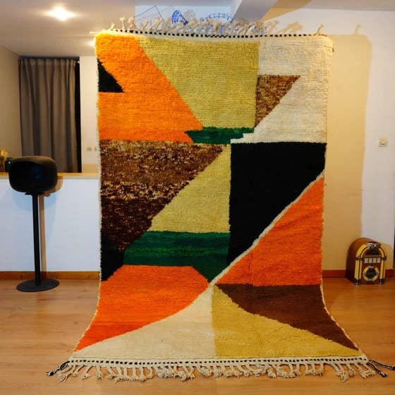 Colorful Beni Ourain rug, wool rug , Handmade moroccan rugs for wholesale by BohoVibeCraft