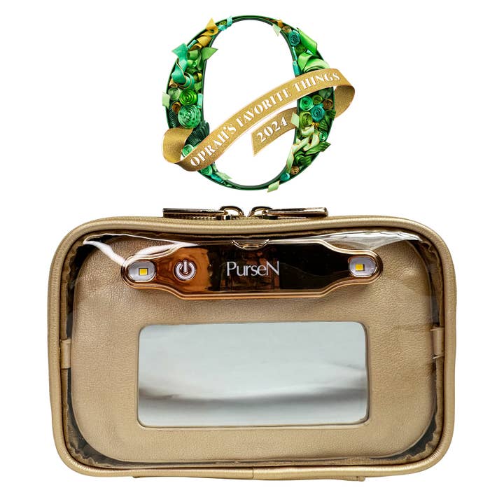 LITTMINI • Lighted Mirror Case • Gold for wholesale by PurseN (new)