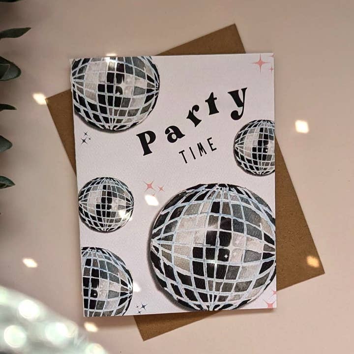 Carte de vœux Disco Party pour la vente par Amy Rae Maker