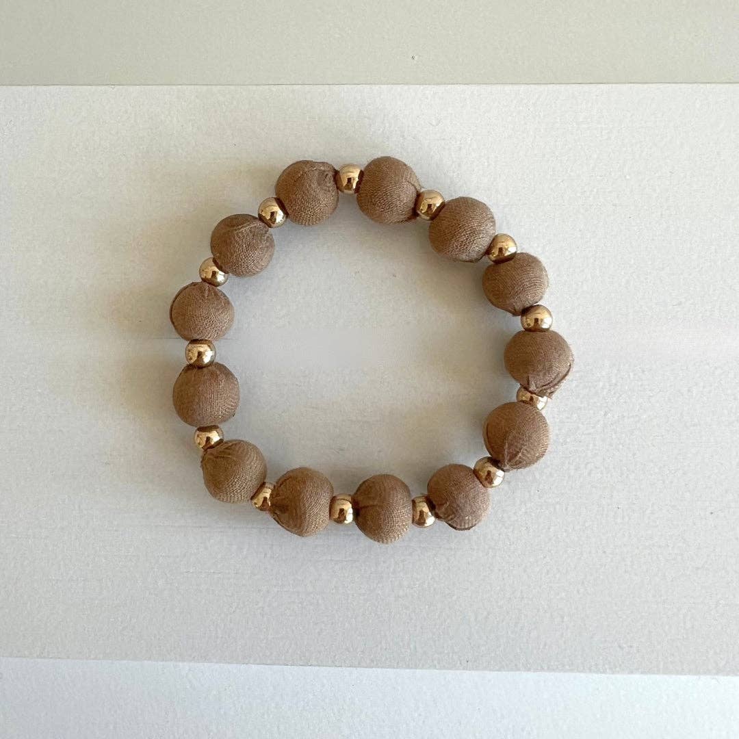 Humble Hilo - Vendita all'ingrosso Bracciale con perline - Bracciale Humble Hilo Sari Jewelry, con Perline di Tessuto e Perline Metalliche47