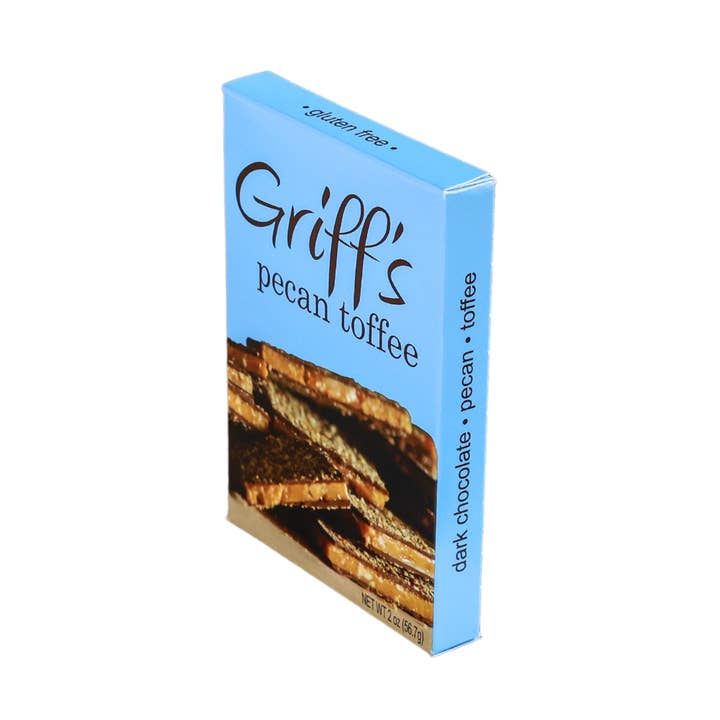 Griff's Toffee - Wholesale Toffee - Griff's Pecan Toffee - 2oz Dark Chocolate Toffee6