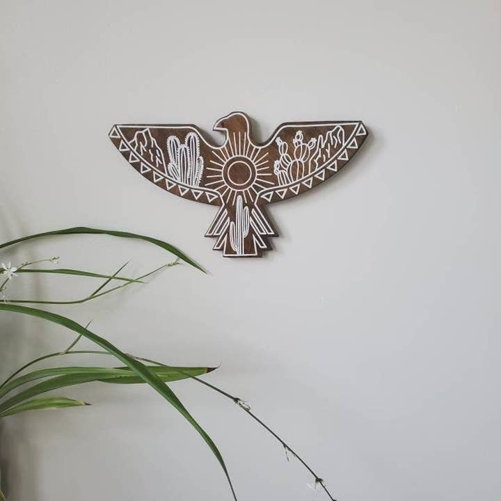 Studio Wildflower - Wholesale Wall Accent - Eagle wood wall art, Western wall decor, Southwestern art3