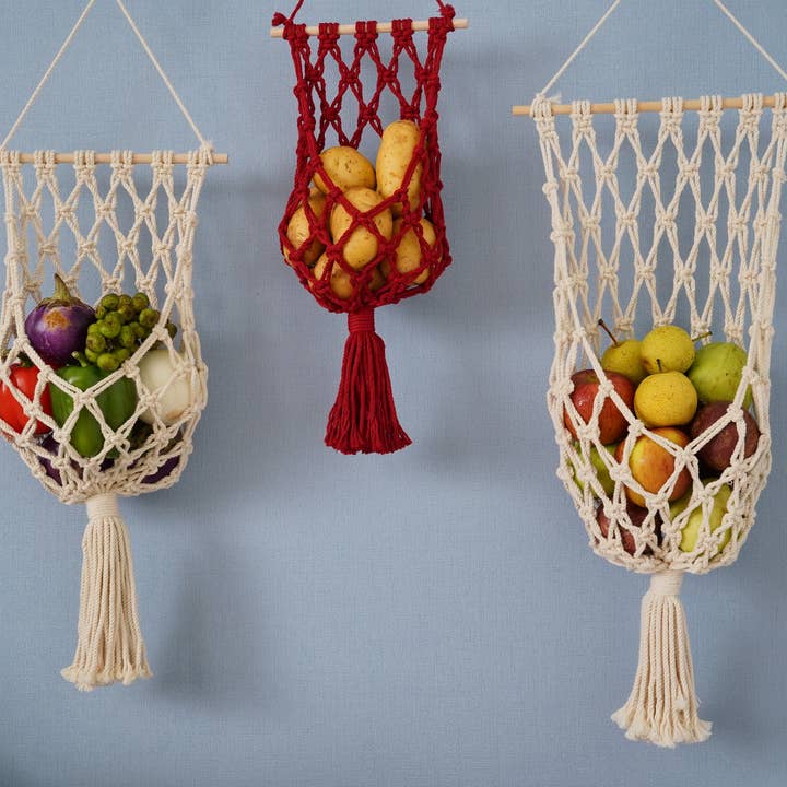 BeanDaikon - Wholesale Kitchen storage/organiser - Macrame Fruit Hanger H078