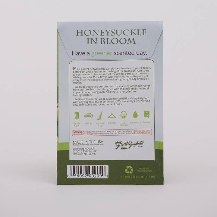 Floral Simplicity – wholesale Sachet – Honeysuckle In Bloom