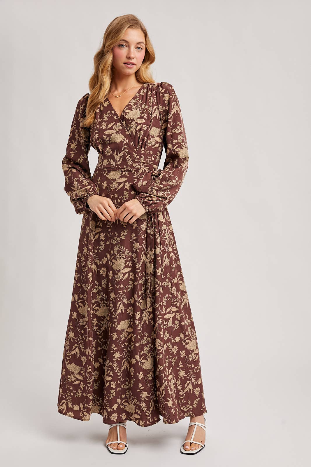 Bluivy - Wholesale Dress - Women's - FLORAL PRINT WRAP MAXI DRESS10