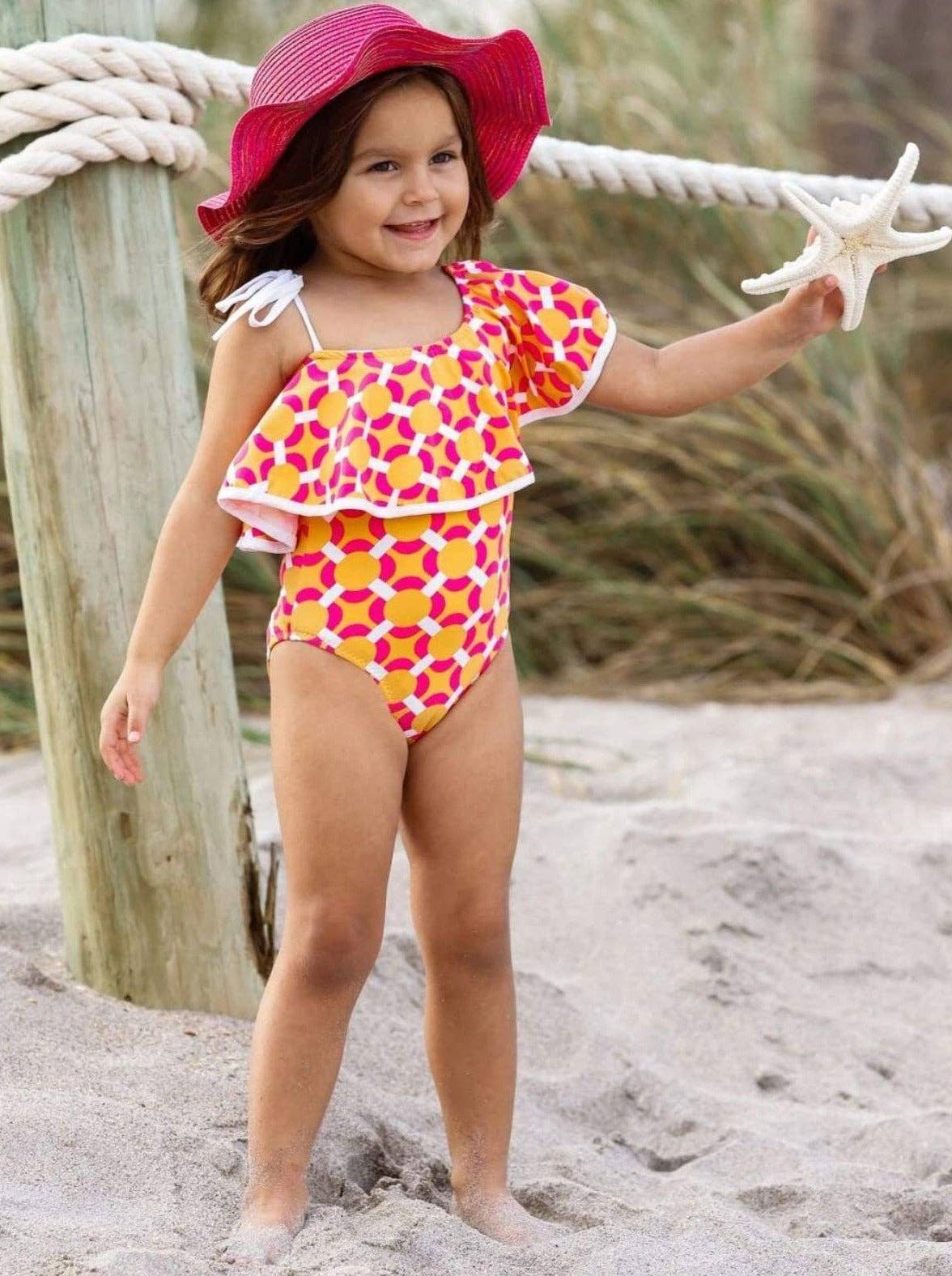 Mia Belle Girls • Wholesale - Wholesale One Piece Swimsuit - Kids - Soak in the Fun One Piece Swimsuit3