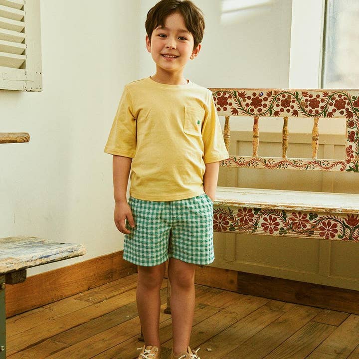 ToTo Heros - Wholesale Shorts - Kids - Gingham Check Pull-On Summer Shorts3