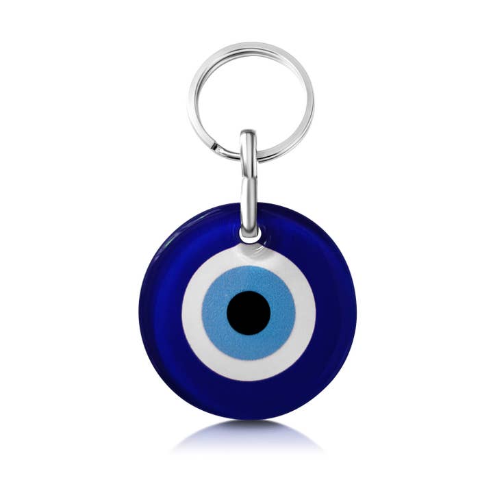ALEF BET JEWELRY - Wholesale Keychain - Unisex - Evil Lucky Eye Glass Keyrings