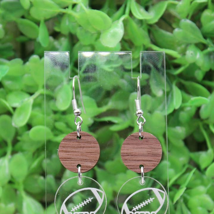 Football Mom Dangle Earrings for wholesale by Hylidae Boutique
