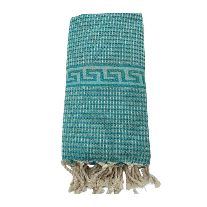 Foutas de Tunisie By Le Comptoir Paris - Wholesale Beach Towel - Santorini beach towel / fouta decor 1m x 2m - 100% cotton3