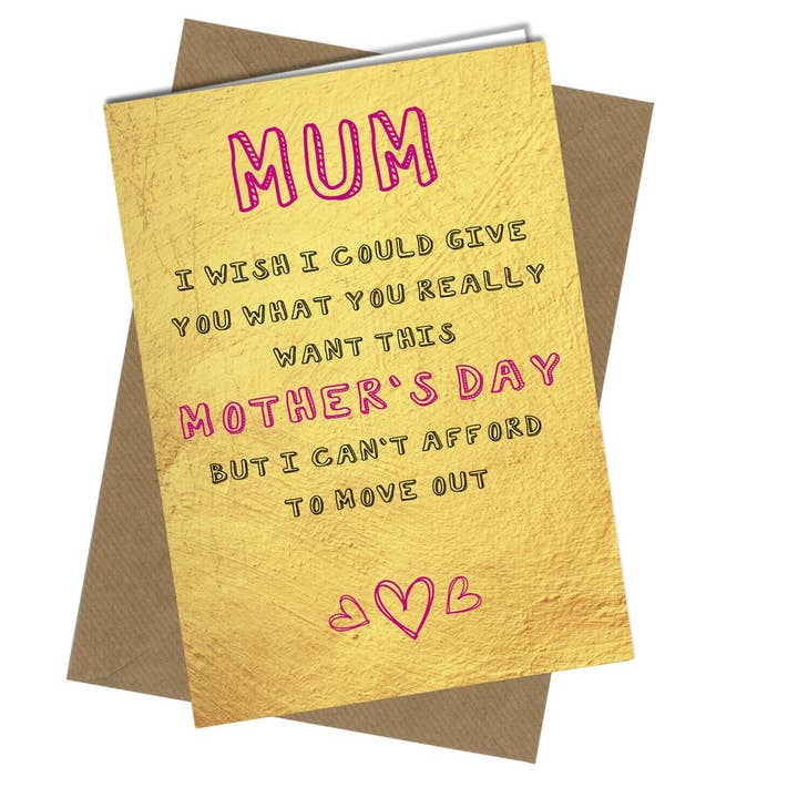 Close to the Bone Greeting Cards and Gifts – wholesale Mother’s Day card – #933 Move Out