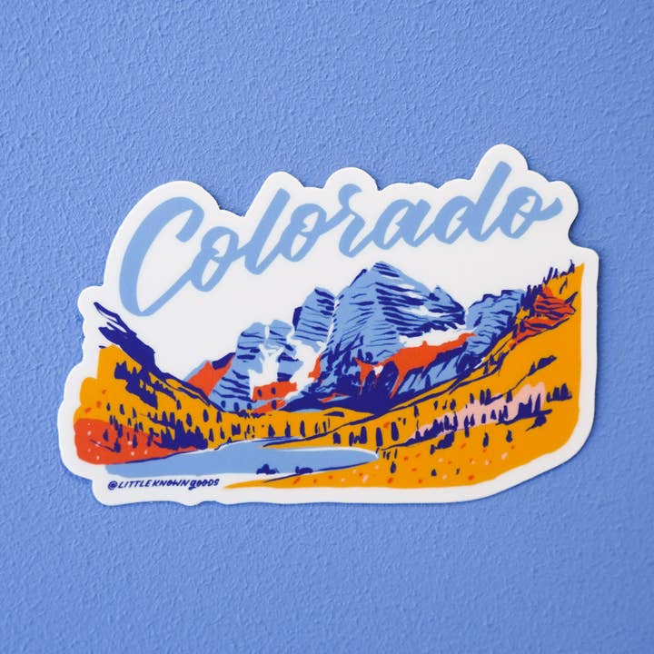 Colorado Maroon Bells Sticker for wholesale by Little Known Goods