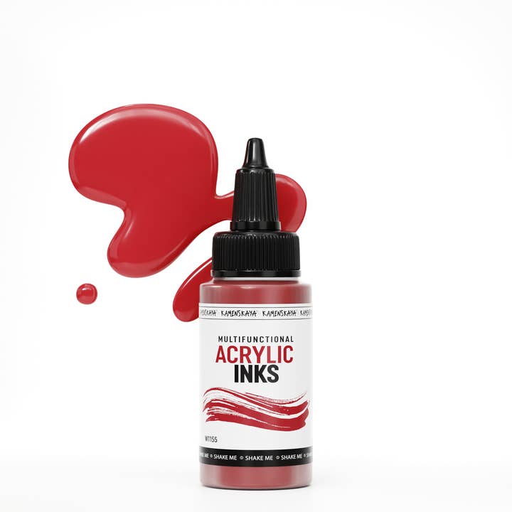 Akrylbläck W1155 Kall röd för wholesale av KAMENSKAYA