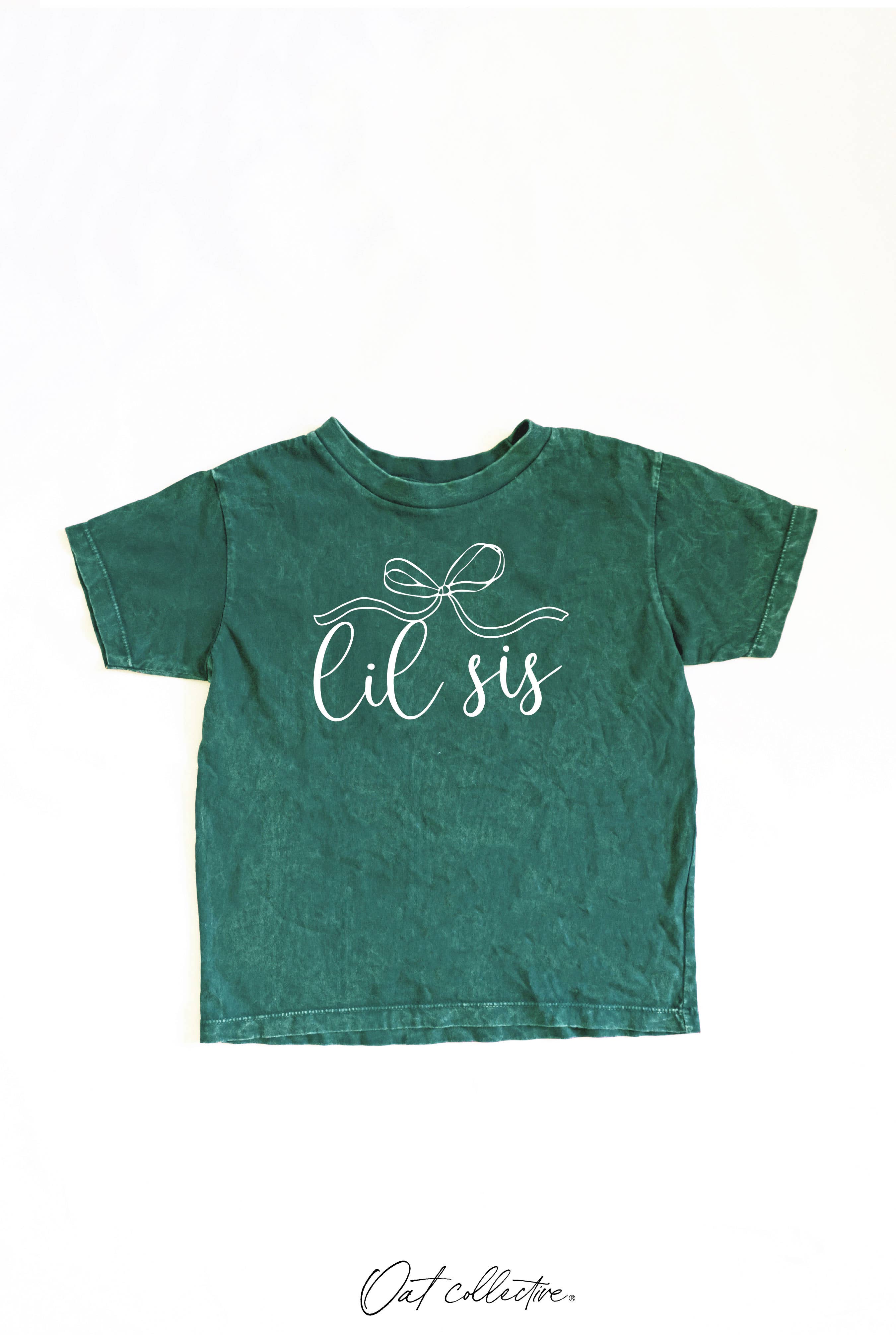 OAT COLLECTIVE - Wholesale Screen Printed T-Shirt - Kids - LIL SIS Toddler Washed Graphic Top2