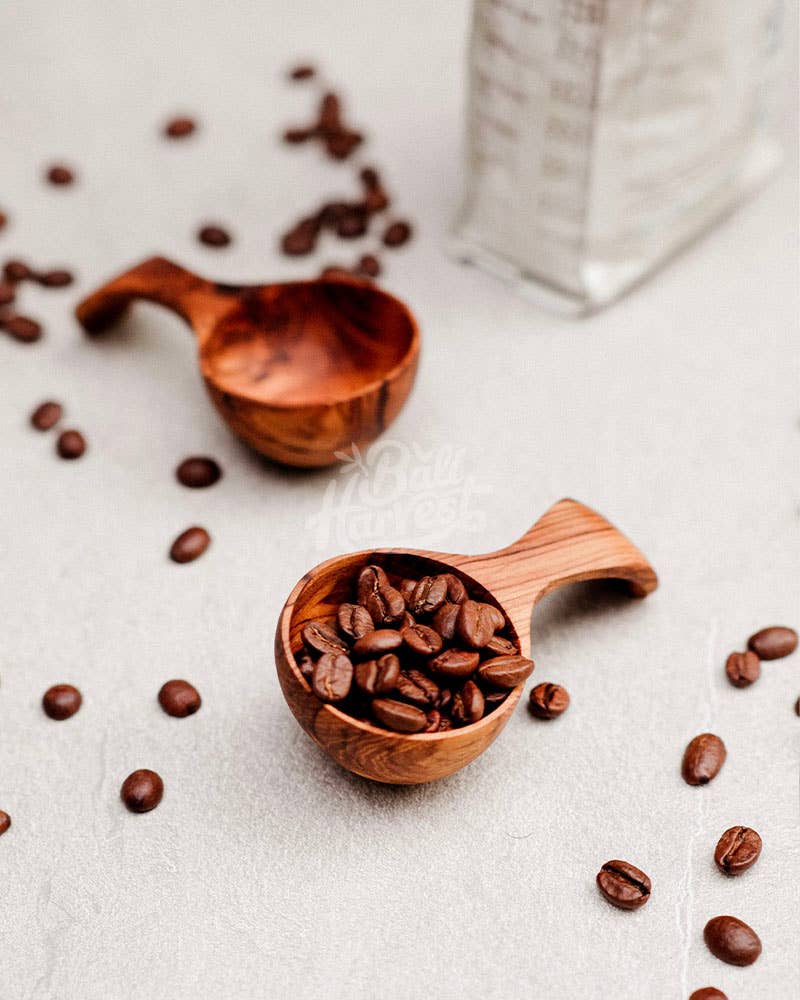 Bali Harvest - Vendita all'ingrosso Cucchiaio misurino - Cucchiaio in legno di teak, misurino per farina, caffè, spezie, zucchero