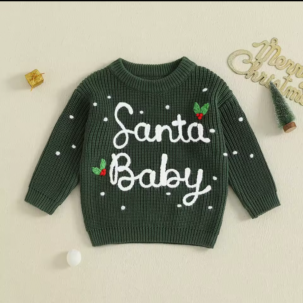 Dreamline – Engroshandel Sweater - Børn – Børns jule SANTA BABY sweater3