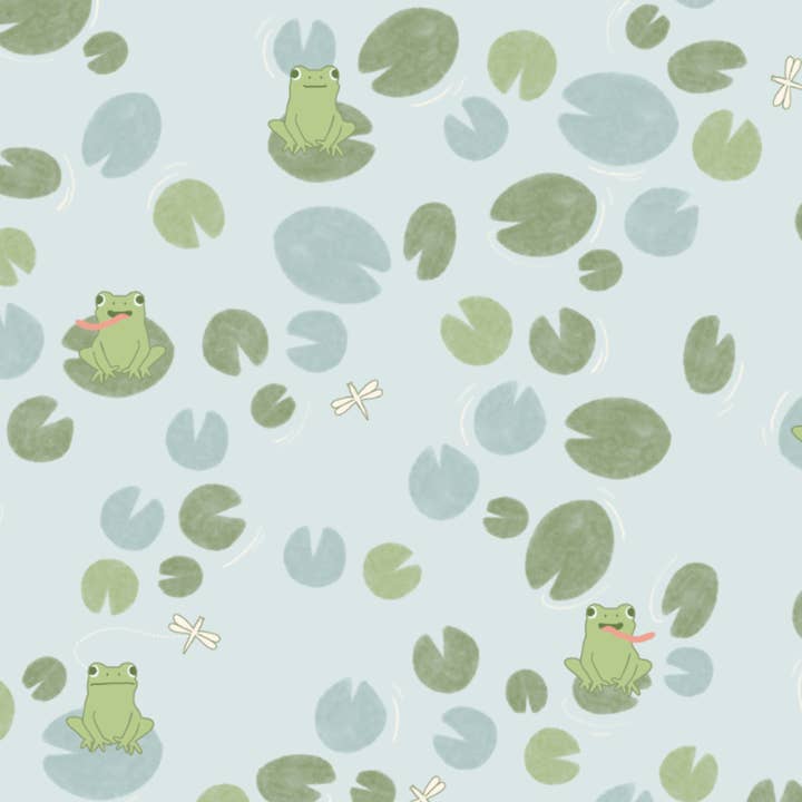 Bambus Musselin Svøbetæppe - Frøer ved Dammen for engroshandel hos Dear Perli