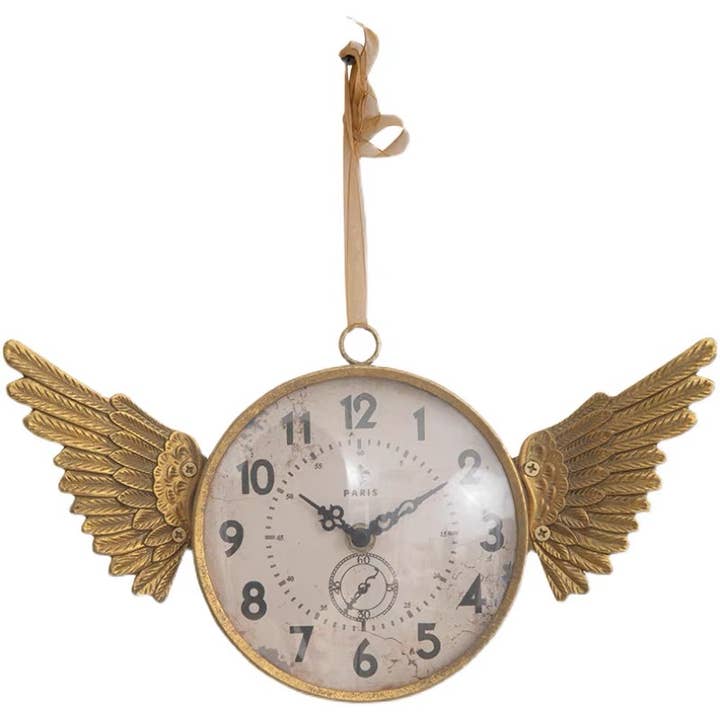 Vagabond Vintage - Wholesale Wall Clock - IRON CLOCK IN GOLD FINISH