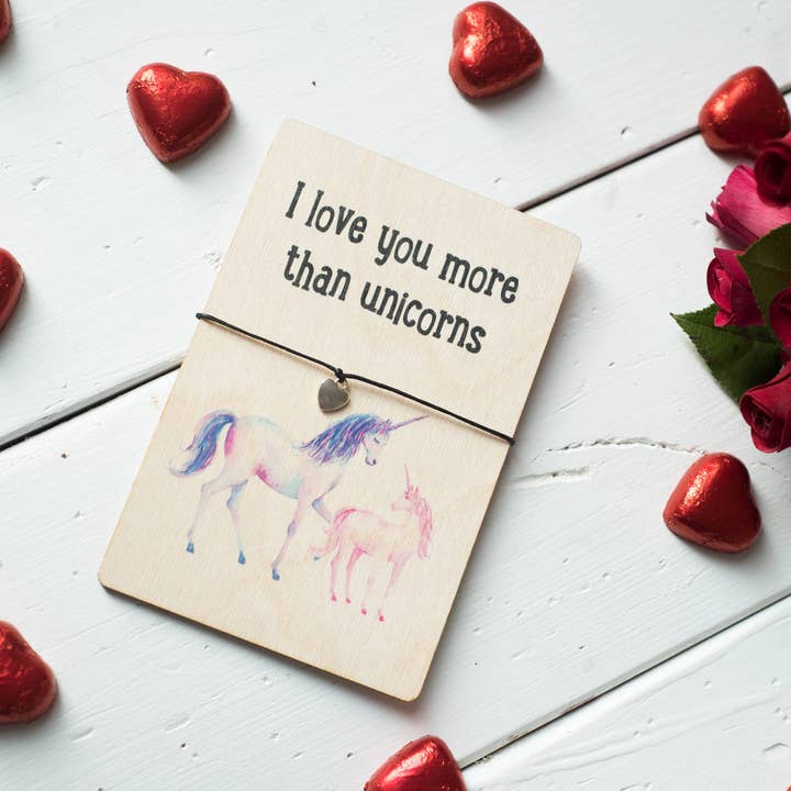 Printed Wooden Wish Bracelet - Thanks For Swiping Right for wholesale by Dios Designs