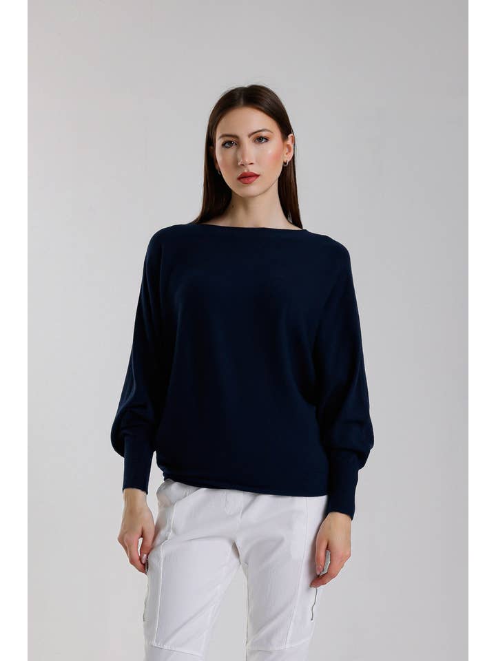 TINA Stephens Italy/Tees By Tina – Großhandel Strickpullover – Damen – Mylah Seriously Weicher Fledermaus-Pullover (BLS413)13