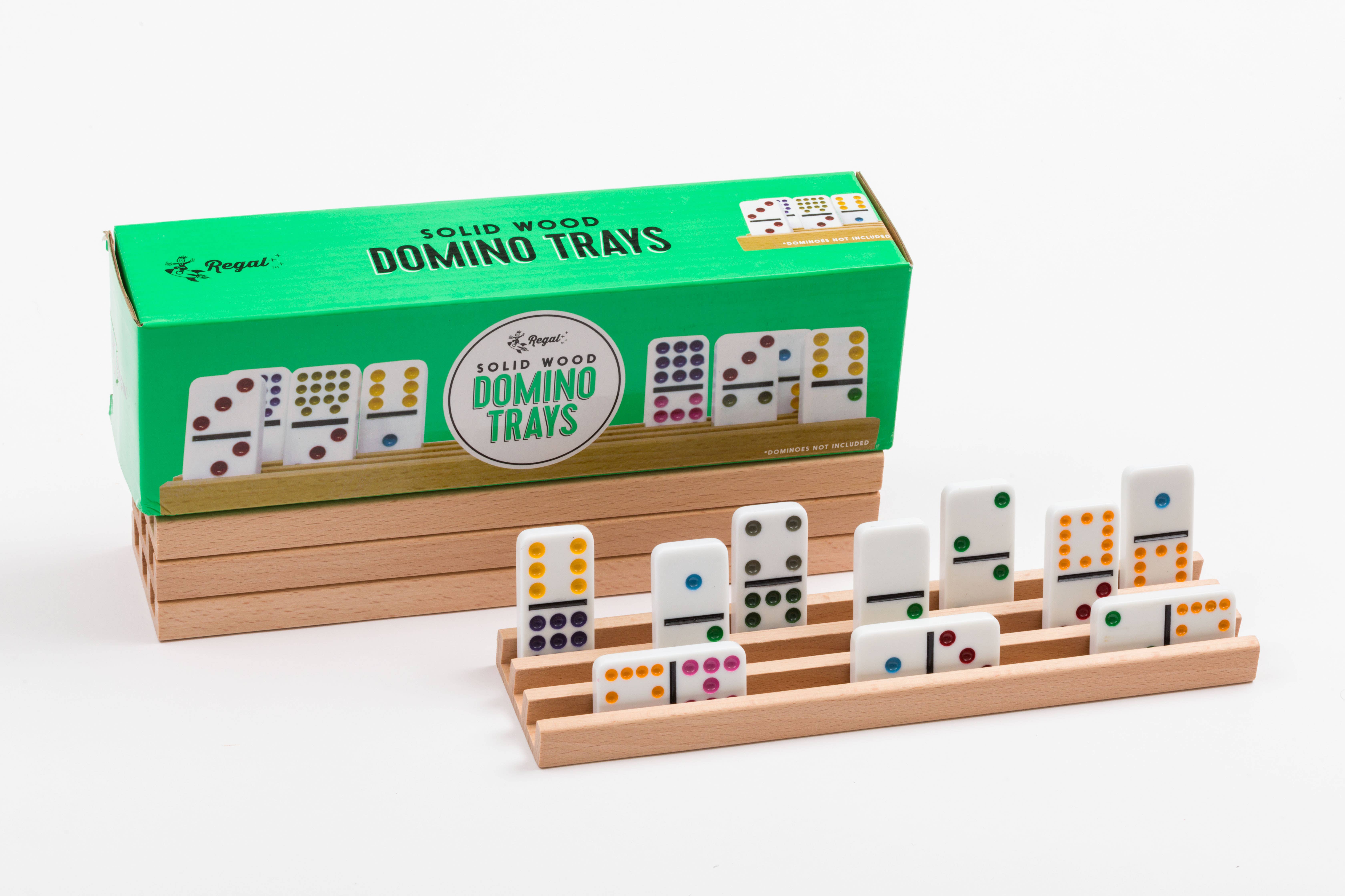 Regal Games - Wholesale Dominoes - Wooden Domino Trays  (set of 4)1