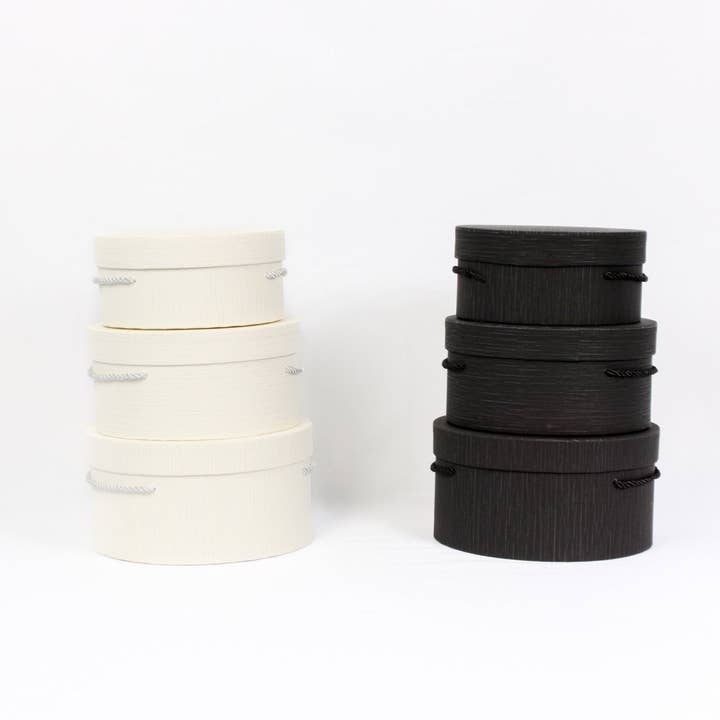Elegant Design Supply - Wholesale Gift Box - Line Textures Round Box with Handle7