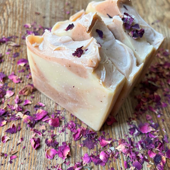 Sage & Thistle Handmade Goods - Wholesale Bar Soap - Coco Rose Organic Coconut Milk Soap2