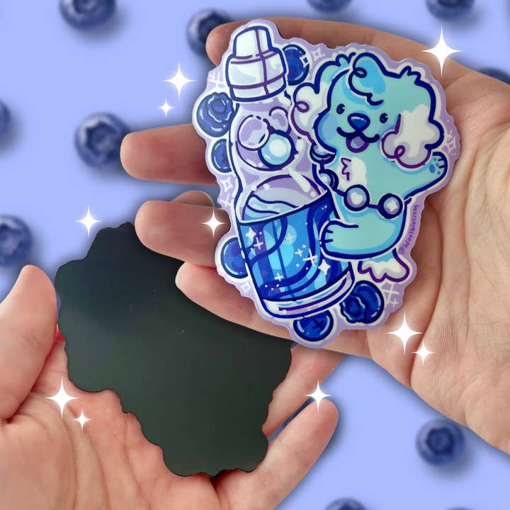 Woolblossom - Wholesale Magnet - Blueberry Puppy Soda ~ Magnet