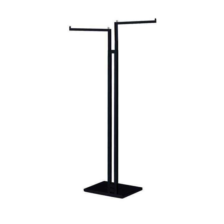Store Supply Warehouse - Wholesale Retailer Display - Accessories - Black 2-Way Clothing Rack With Straight Arms