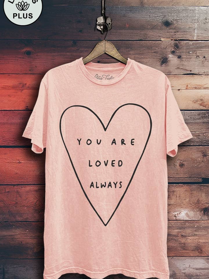 You Are Loved Always Graphic Top for wholesale by Lotus Fashion Collection