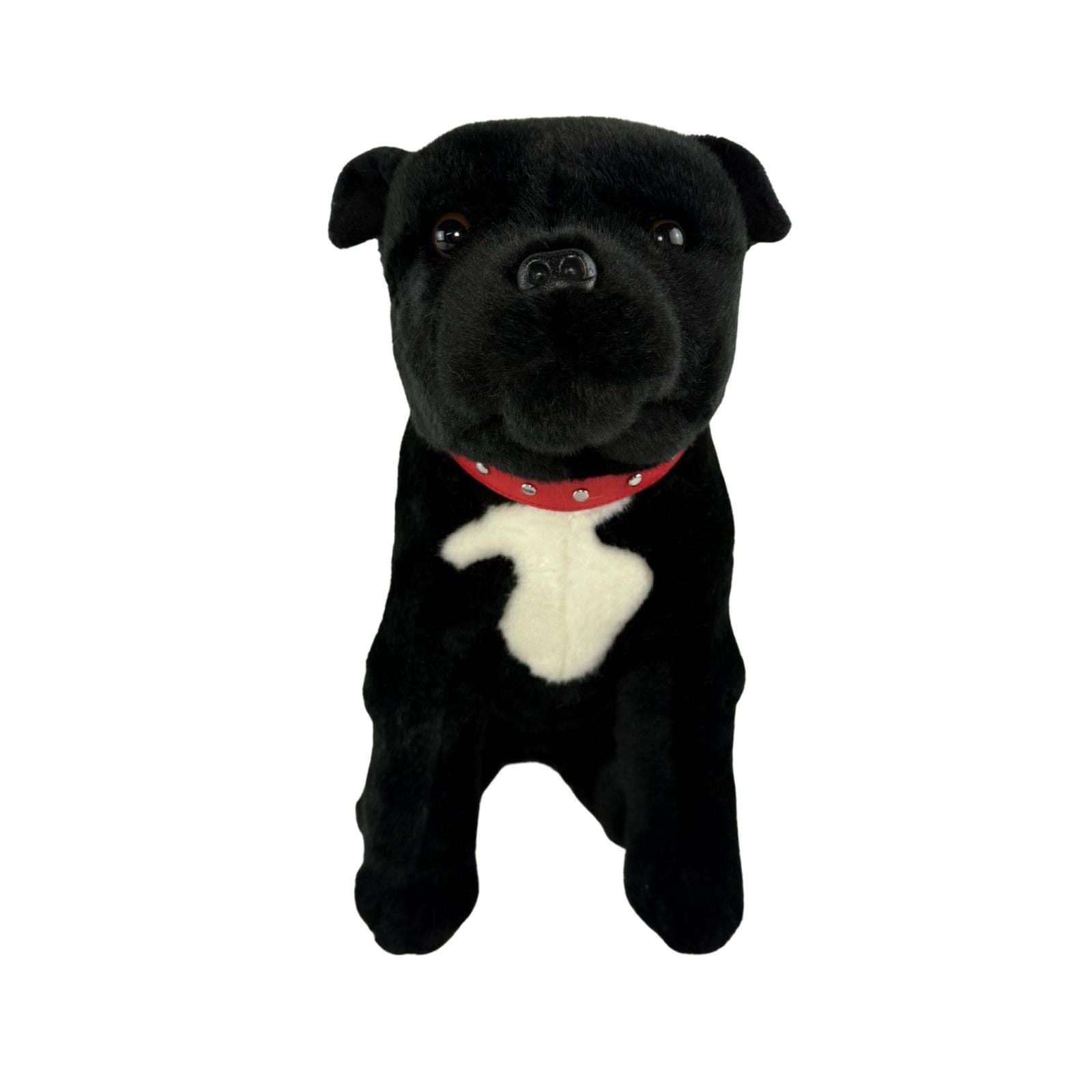 Bocchetta Plush Toys - Wholesale Stuffed/Plush Toy - Kids & Baby - DJ - Staffy - 32cm sitting, black5