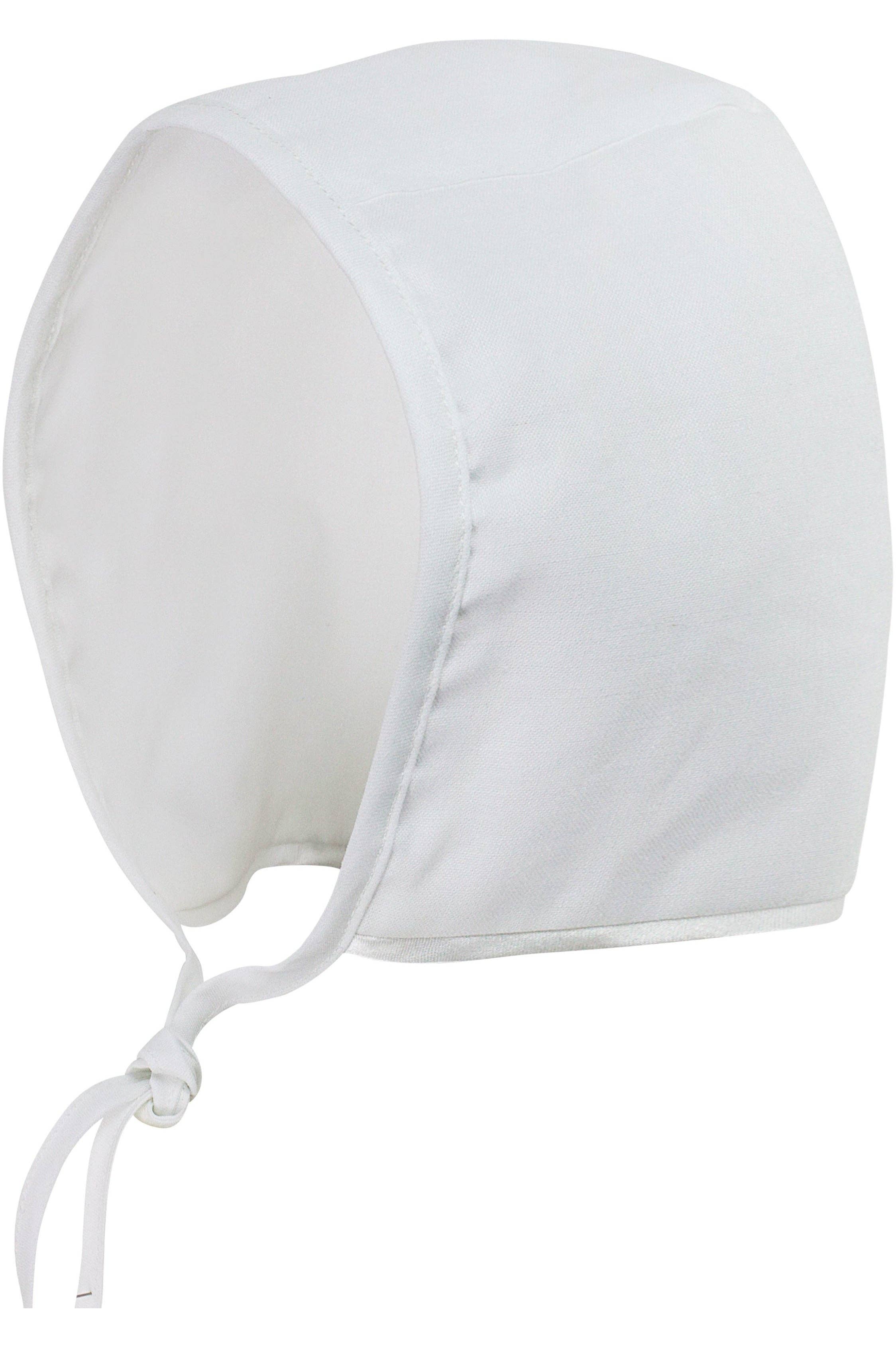 Julius Berger & Carriage Boutique - Vente Ensemble de robes – bébé - Robe de baptême blanche pour bébé avec broderie de croix rose et bonnet assorti1