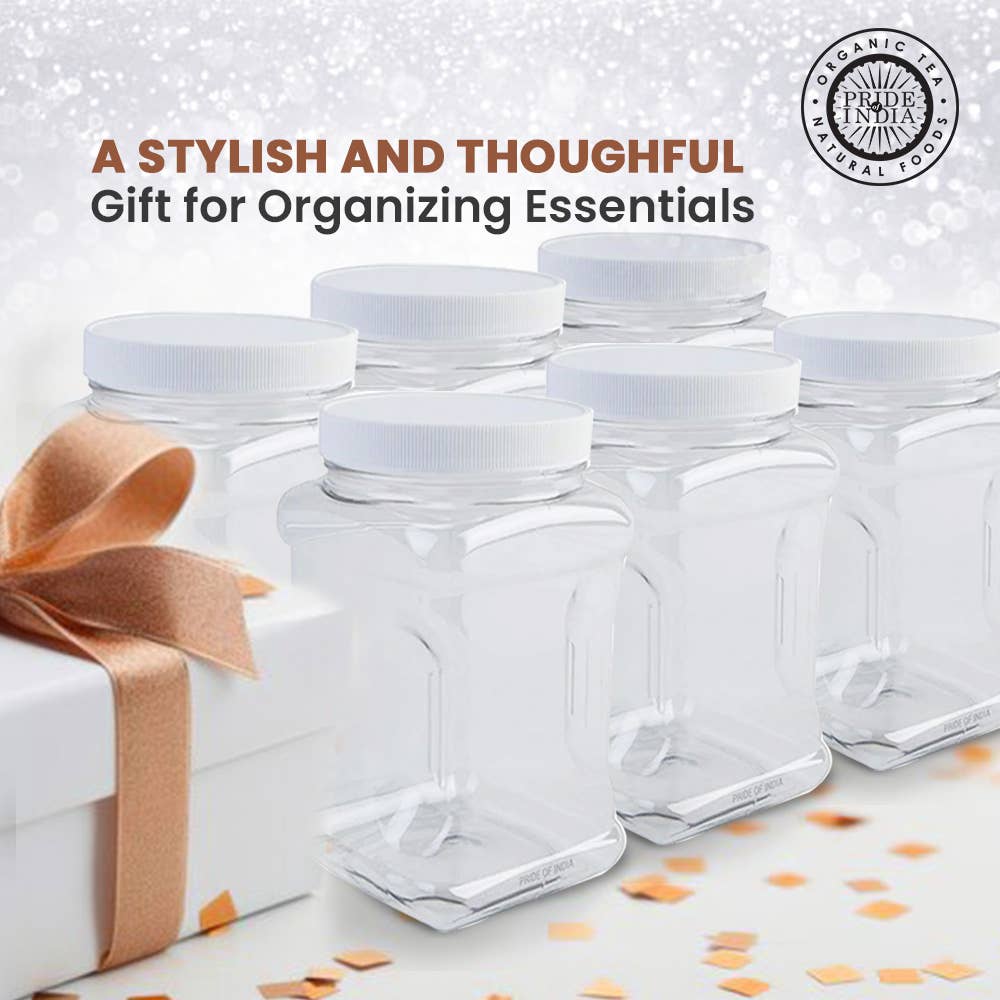 PRIDE INDIA BRANDS – wholesale Jar – Clear PET Storage Jars with Caps6