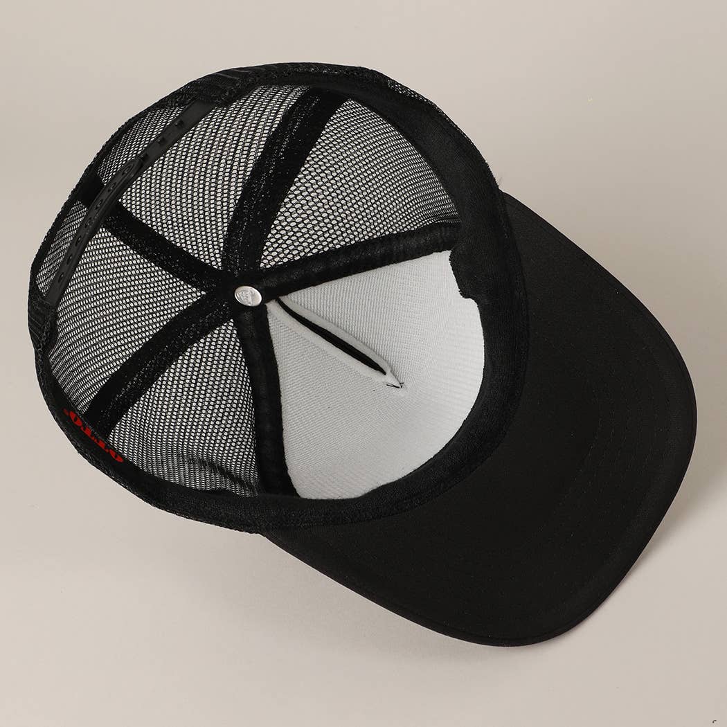 Fashion City - Wholesale Trucker Hat - Unisex - FLORIDA Text Printed Mesh Back Foam Trucker Hat4