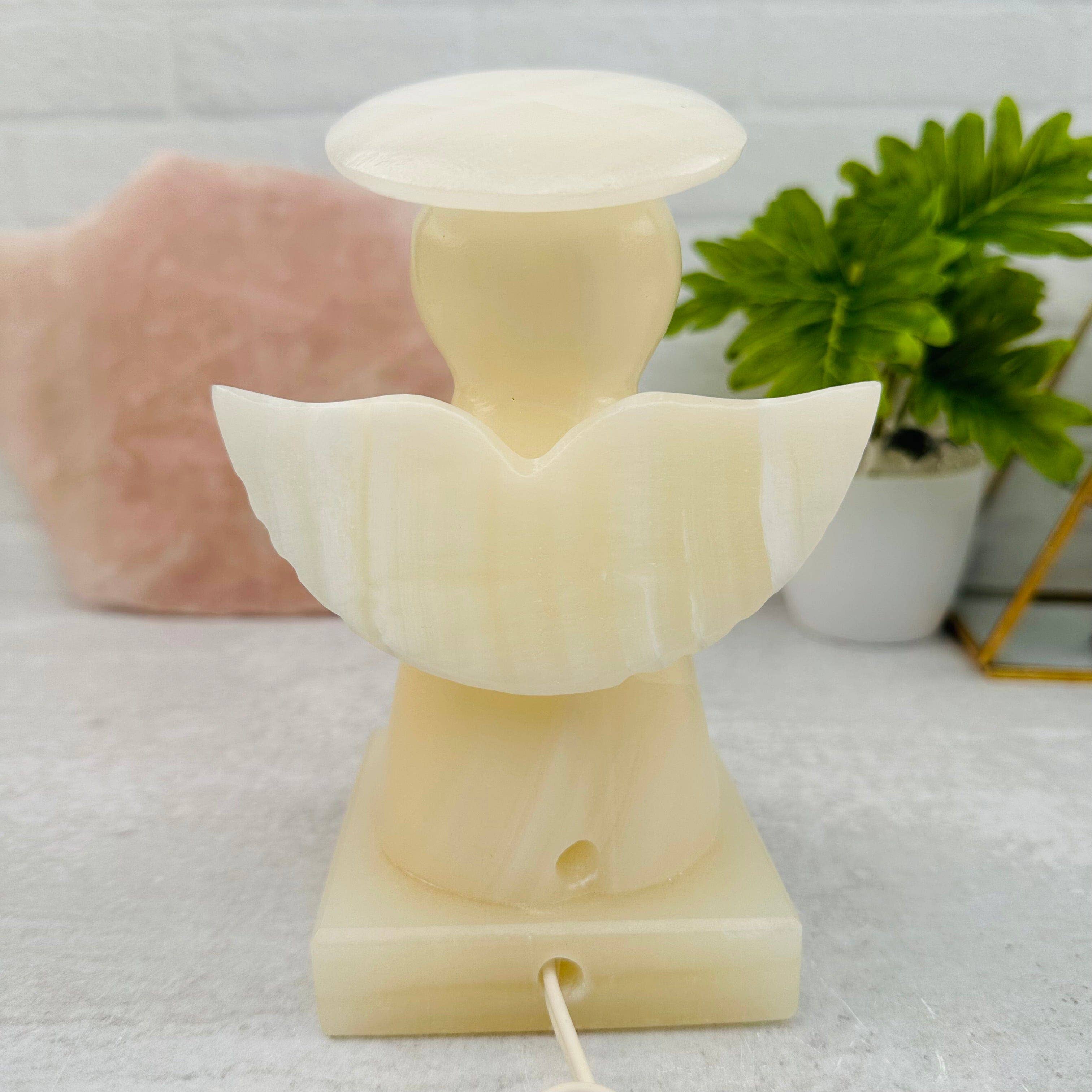 Rock Paradise – Engroshandel Natlys – Krystal mexicansk onyx englelampe - udskåret sten natlys3