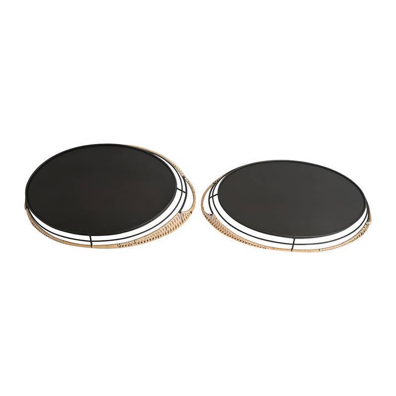 Aspire Home Accents - Vente Plateaux décoratifs - Décoration de table Sienna (lot de 2), 4 po H x 22 po L4