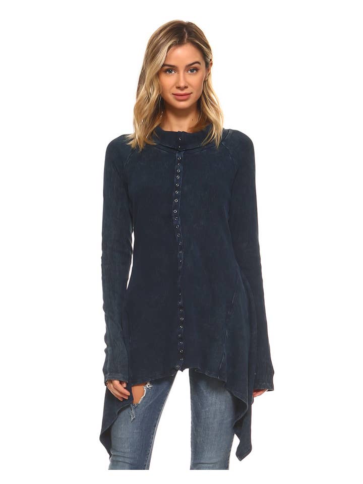 Urban X Apparel - Vendita all'ingrosso Giacca - Donna - Giacca termica abbottonata lavata Urban X L/S con colletto