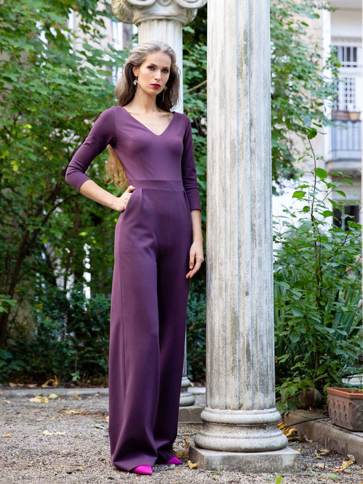 OVERALL EGGPLANT LOVE for wholesale by JANNA LENARTZ