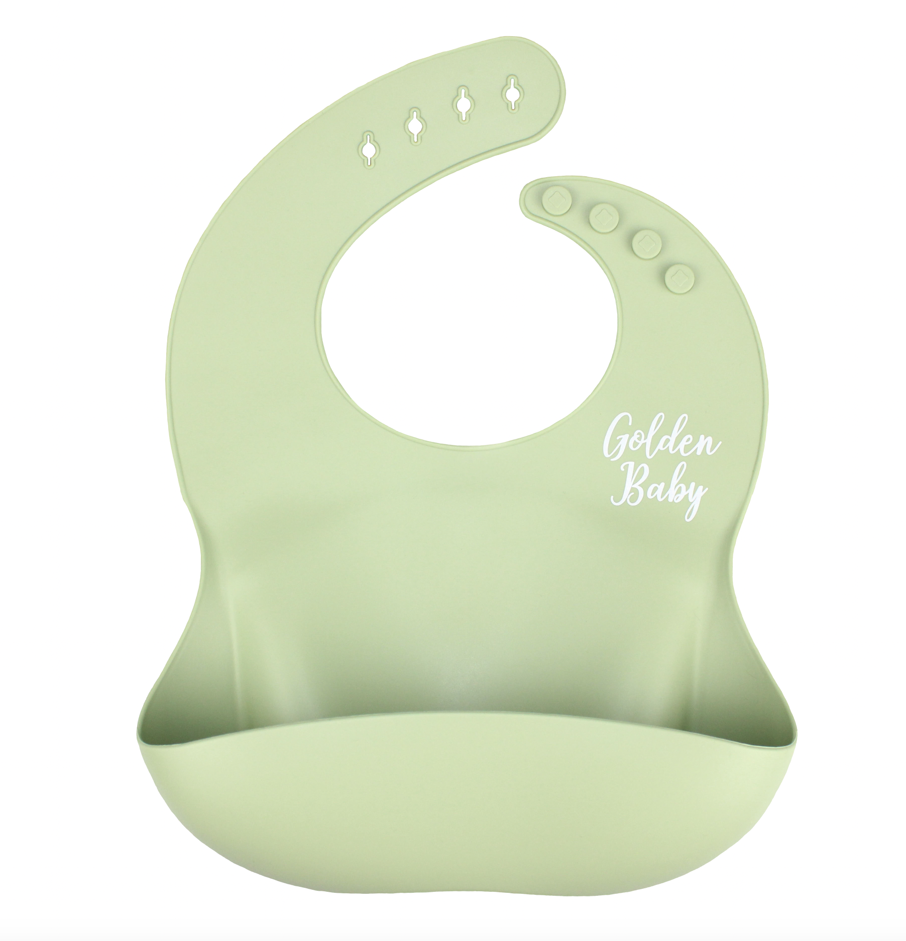 Golden Baby - Wholesale Bib - Baby - Silicone Pocket Bib // Sage0