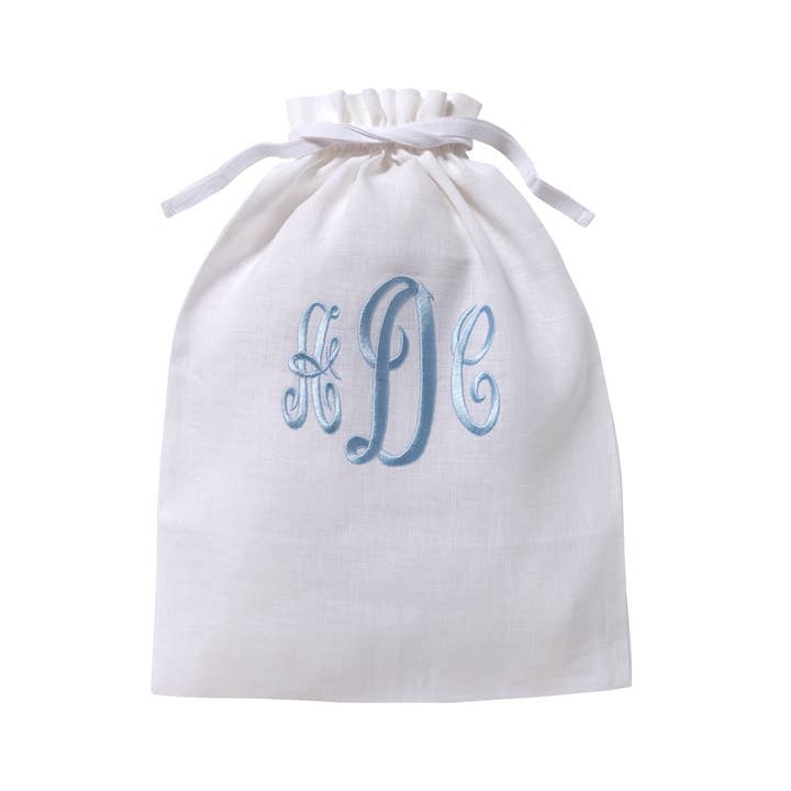 Jacaranda Living - Wholesale Gift bag - Lingerie Bag, White Linen, No Embroidery1